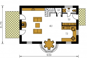 Floor plan of ground floor - MILENIUM 233